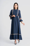 Women's Long Dress : Indigo