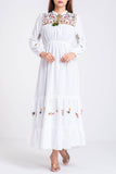 Women's long Dress : White