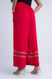 Women's Palazzo :Chilli Pepper & Rose Red