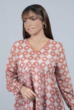 Women's Woven Top : Maroon Printed