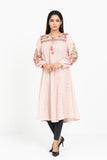 WOMENS EMB KURTI: COCONUT CREAM & BLIZZARD BLUE