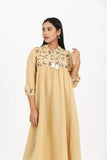 WOMENS LONG DRESS: BEIGE