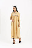 WOMENS LONG DRESS: BEIGE